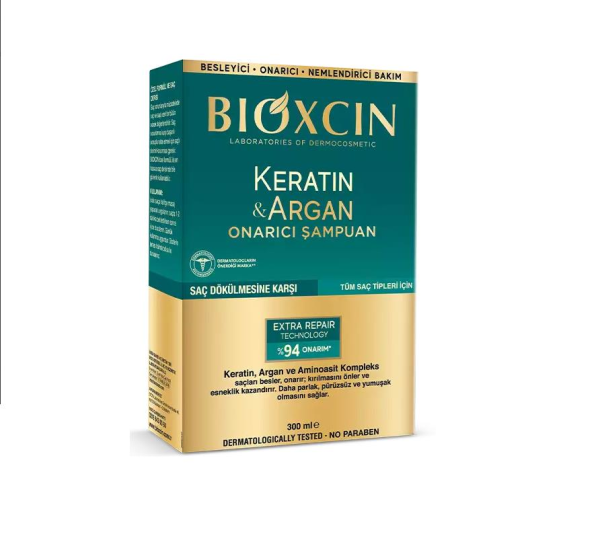 Bioxcin Keratin + Argan Onarıcı Şampuan 300 ml