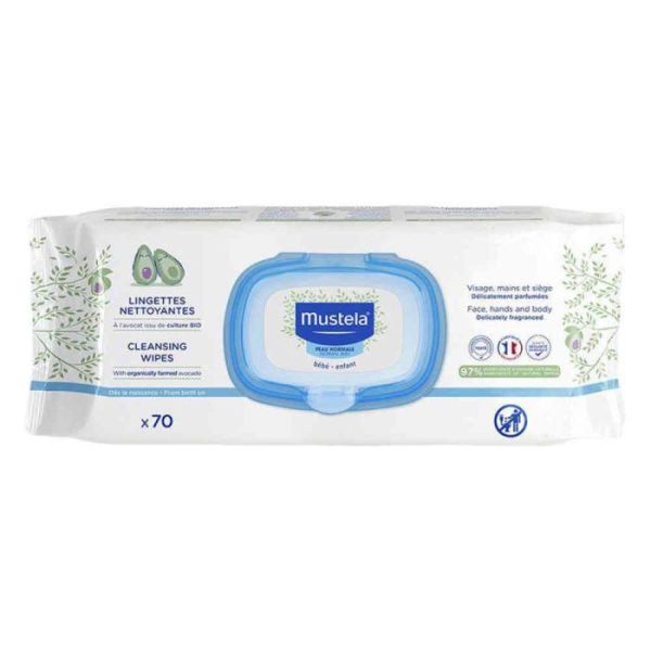 Mustela Cleansing Wipes - Normal Ciltler İçin Islak Mendil 70 Adet