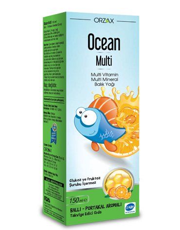 Ocean Multi Şurup Ballı Portakal Aromalı Balık Yağı 150 ml