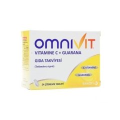 Omnivit Vitamine C + Guarana 24 Çiğneme Tableti