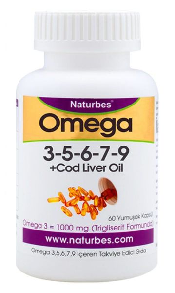 Naturbes 3-5-7-9+Cod Liver Oil 60 Capsül