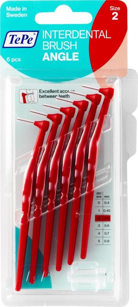 Tepe İnterdental Brush Angle Size 2 - 0.5mm - Kırmızı Renk Arayüz Fırçası
