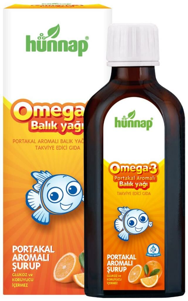 Hünnap Portakal Aromalı Omega 3 Şurup 100 ml