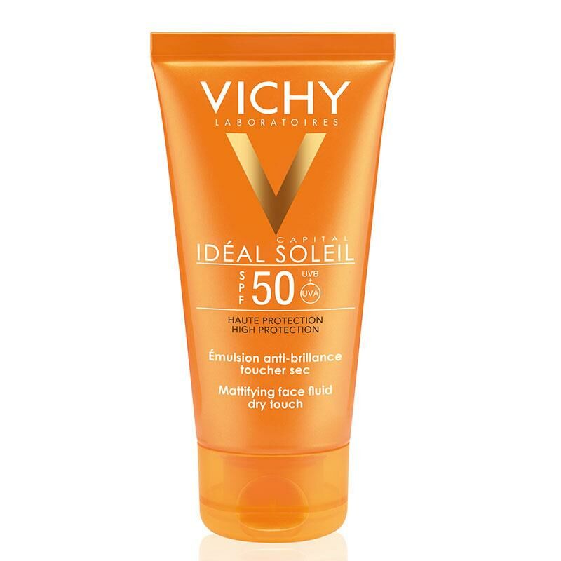 Vichy ideal Soleil Spf50 Mattifying Face Fluid Emulsion Dry Touch 50ml Karma/Yağlı