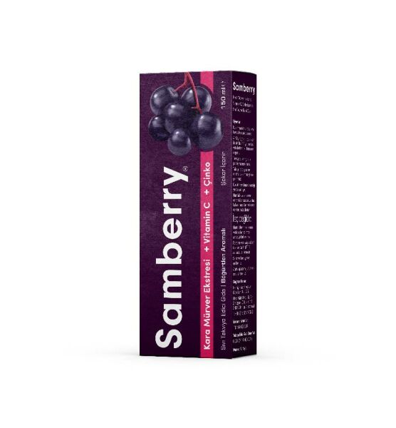 Samberry Kara Mürver Ekstresi + Vitamin C + Çinko 150 ml Şurup