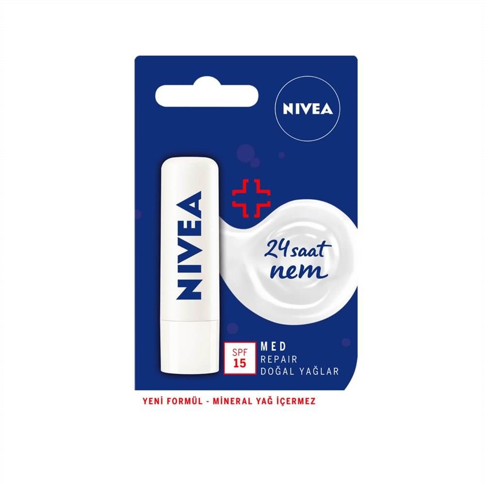 Nivea Med Repair Lipstick SPF15 Dudak Bakım Kremi 4,8 gr