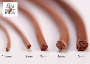 100 Yarda 1 Top Deri İp Sırım Yuvarlak 3 mm Naturel (Leathercraft, Deri Hobi)