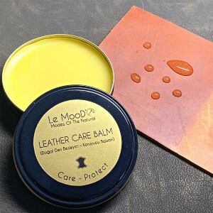 Le MooD'O Leather Care Balm, Doğal Deri Besleyici, Koruyucu ve Su İtici Bakım Kremi 30 Gr