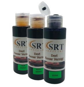 SRTFOOTCARE Deri Kenar Vernik Boya 100ml (Leathercraft, Deri Hobi)