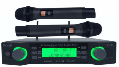 R-203 UHF DİJİTAL İKİ KANAL WIRELESS MİKROFON (EL+EL)