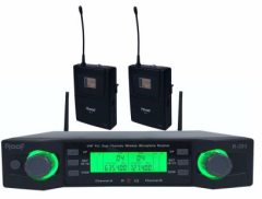 R-203 UHF DİJİTAL İKİ KANAL WIRELESS MİKROFON (YAKA+YAKA)