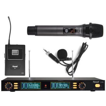 ROOF R-202 E-Y İki Kanal UHF Telsiz Mikrofon