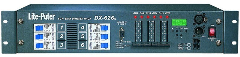 LİTEPUTER DX-626 6x20 Amper Işıklı Kontrol Mikser
