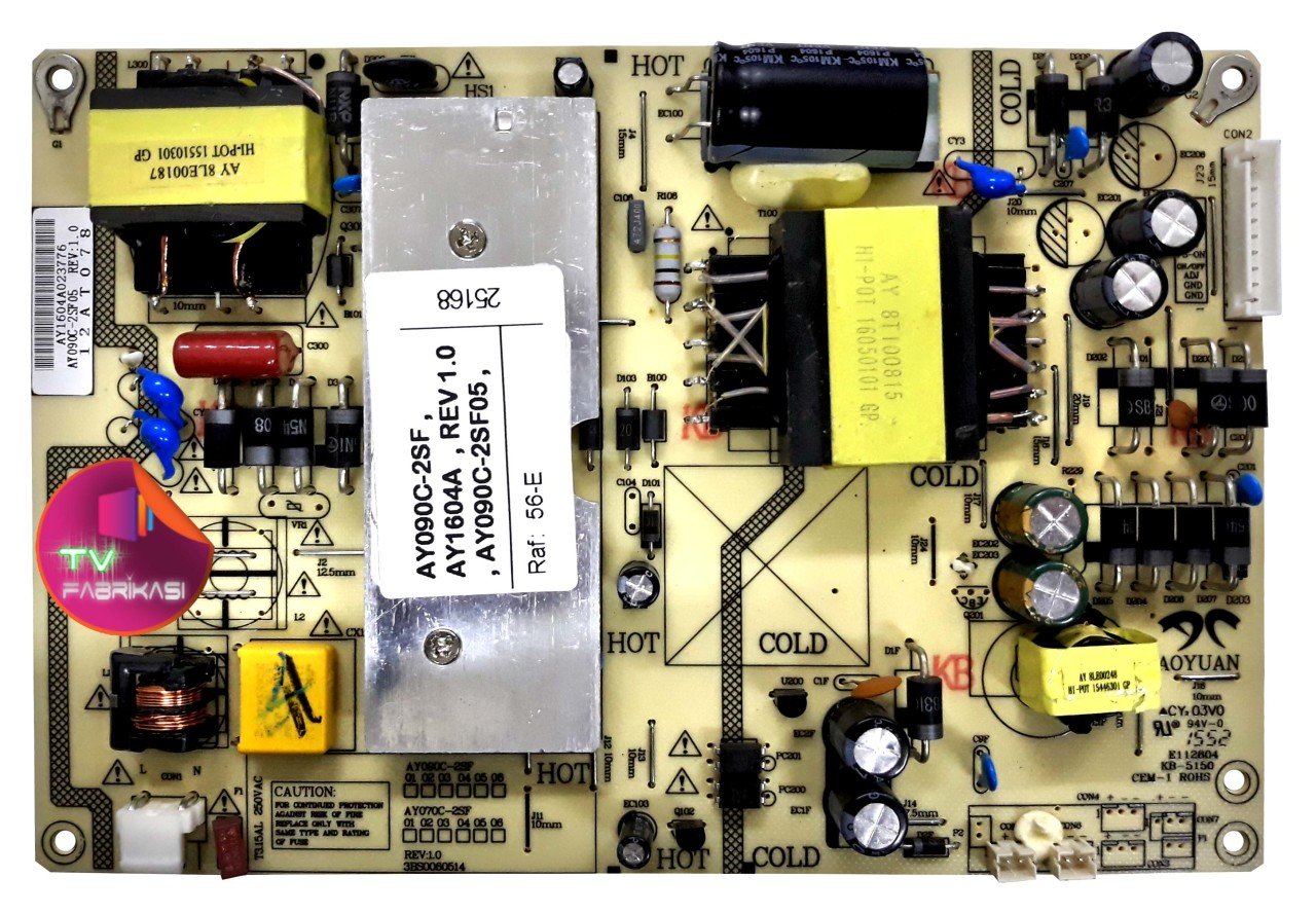 AY090C-2SF , AY1604A , 12AT078 , REV 1.0 , AY090C-2SF05 , POWER BOARD , SUNNY BESLEME