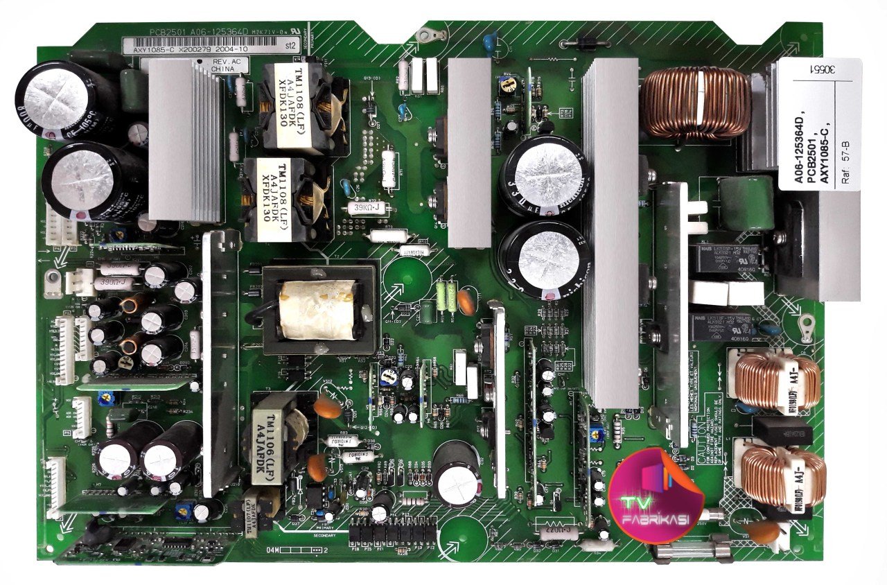 A06-125364D , PCB2501 , AXY1085-C , MDK71 , V-0 , PP1833-30 , REV AC , PLAZMA , POWER BOARD , PIONEER BESLEME