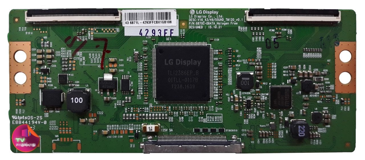 6870C-0647A , V16 43/49/55UHD_TM120_V0.1 , LG 43UH6100 , LG 43UH610A , NC430DGE-SADP3 , LG T-CON BOARD