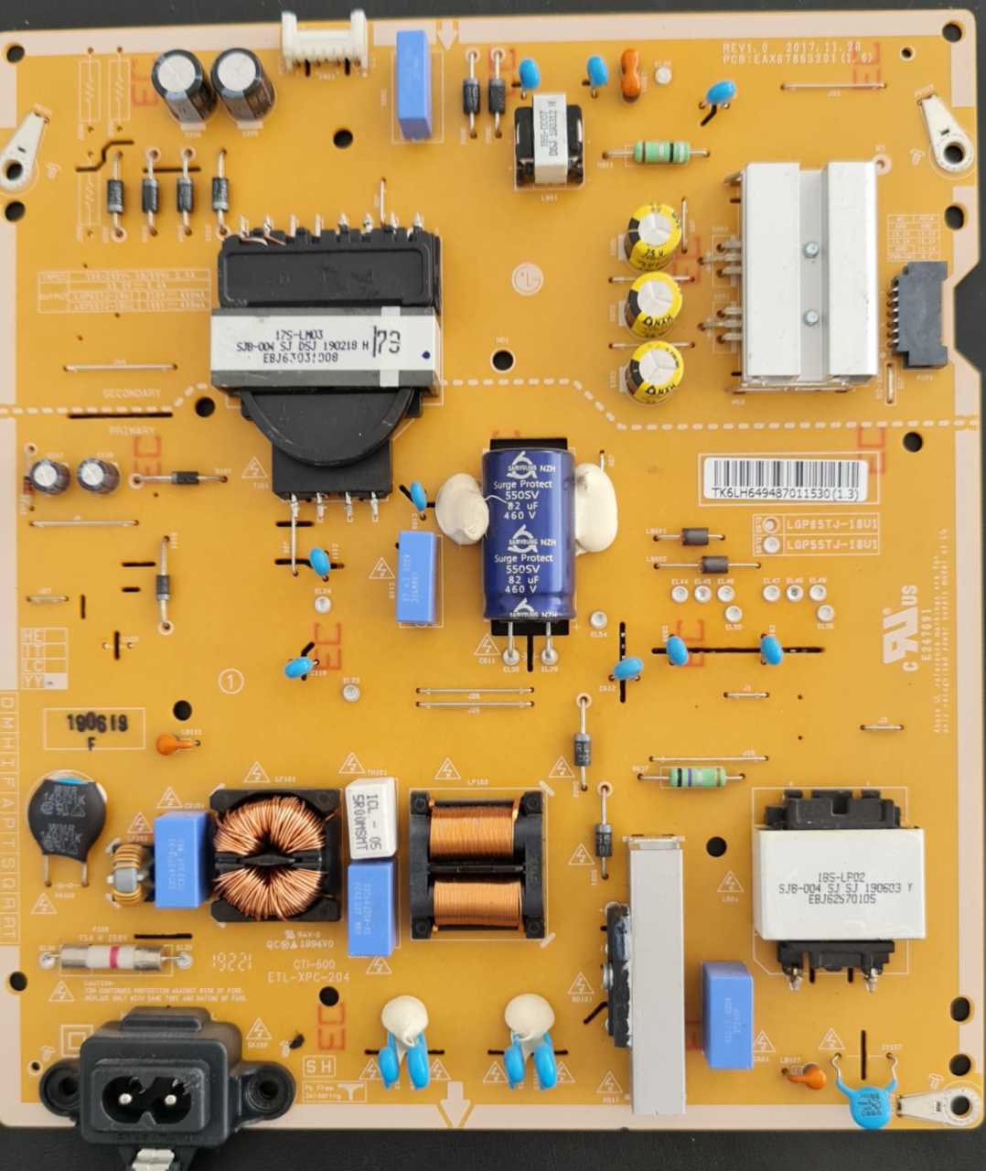 LG,55UK6470PLC,EAX67865201[1.6,TK6LH649487011530[1.3,LGP55TJ-18V1,POWER,BOARD