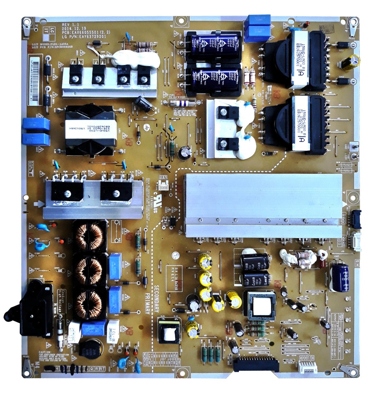 EAX66055501(2.2) , EAY63729201 , REV1.1 , 3PCR00926B , LGP6065-15UL6 , LG 65UF850V-ZB , LG 65UF850V , LC600EQF , POWER BOARD , LG BESLEME