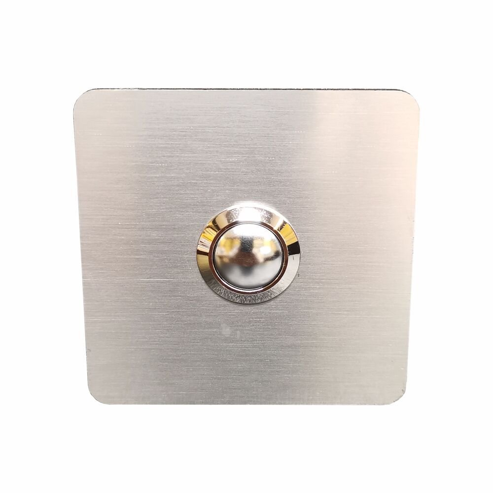 Algatec Paslanmaz 304 Kare Zil butonu 70x70mm