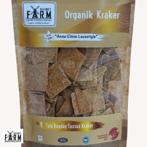 Organik Tam Buğday Tuzsuz Kraker
