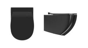 İsvea L50 Yavaş Kapanan Slim Klozet Kapağı - Siyah