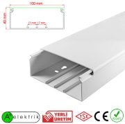 A Plus Elektrik 100x40 mm Beyaz Bantsız Kablo Kanalı