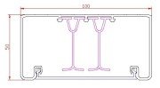 A Plus Elektrik 100x50 mm Beyaz Yapışkan Bantlı Kablo Kanalı