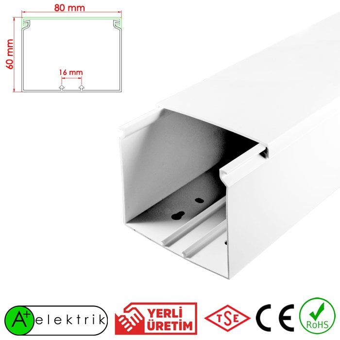 A Plus Elektrik 80X60 mm  Bantsız Kablo Kanalı