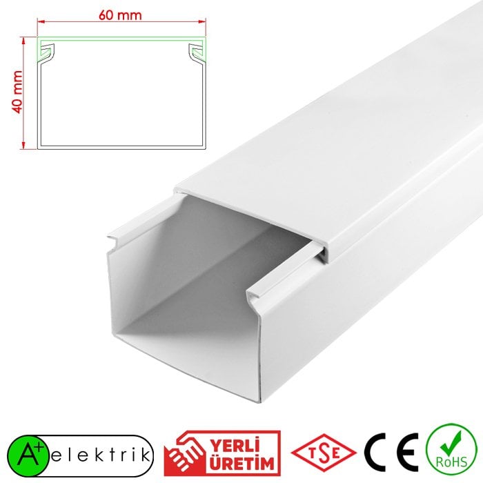 A Plus Elektrik 60X40 mm  Bantsız Kablo Kanalı