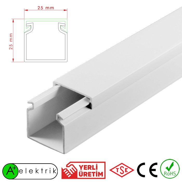 A Plus Elektrik 25X25 mm  Bantsız Kablo Kanalı