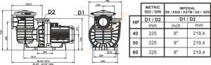 Sultan 40 Hp Ön Filtreli Havuz Pompa