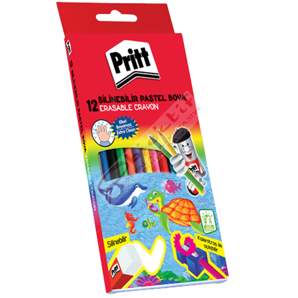 Pritt Mum Pastel Boya Crayon Karton Kutu Silinebilir 12 Renk 1433960