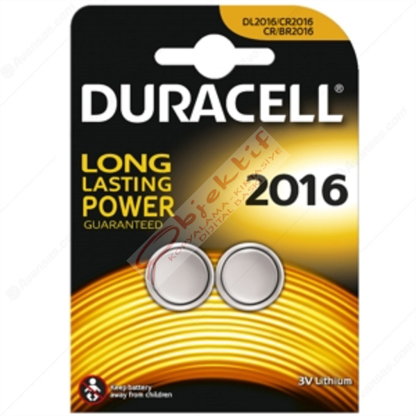 Duracell Lityum Düğme Pil 3 V 2 Lİ 2016