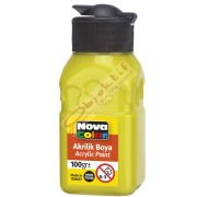 Nova Color Akrilik Boya Şişe 100 Cc Limon Sarısı Nc-2032