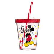 Herevin Pipetli Bardak-Lisanslı-Gözlüklü Mickey Mouse-Çrp 161440-014P