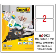 Ekstrafix Laser Etiket 199.6x143.5 Laser-Copy-Inkjet Fix-5002