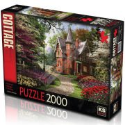 Ks Games Puzzle 2000 Parça Victorian Cottage İn Bloom/Domini  11294