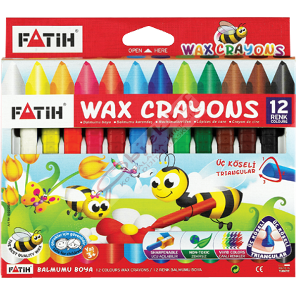 Fatih Mum Pastel Boya Wax Crayon Jumbo 12 Renk 50220