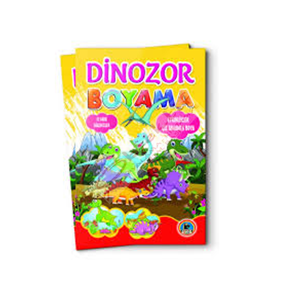 4E Boyama Kitabı Dinozar Örnekli Renkli 128 Syf Karatay Yayınevi