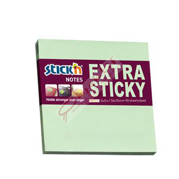 Hopax Stıckn Yapışkanlı Not Kağıdı Extra 90 YP 76x76 Pastel Yeşil HE21662