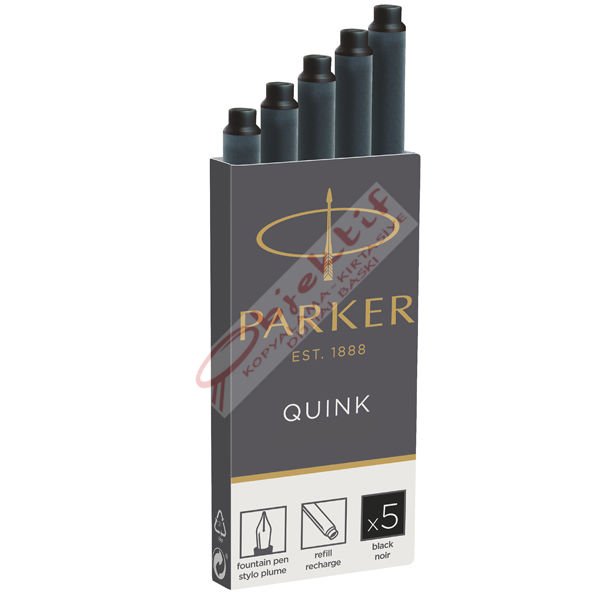 Parker Dolma Kalem Kartuşu Quink Siyah 5 Lİ 1950382