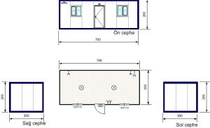 Uygun Fiyata Tek Odalı Konteyner K102