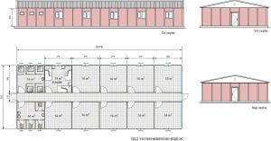 Prefabrike Şantiye Yatakhane Binası 304m2.