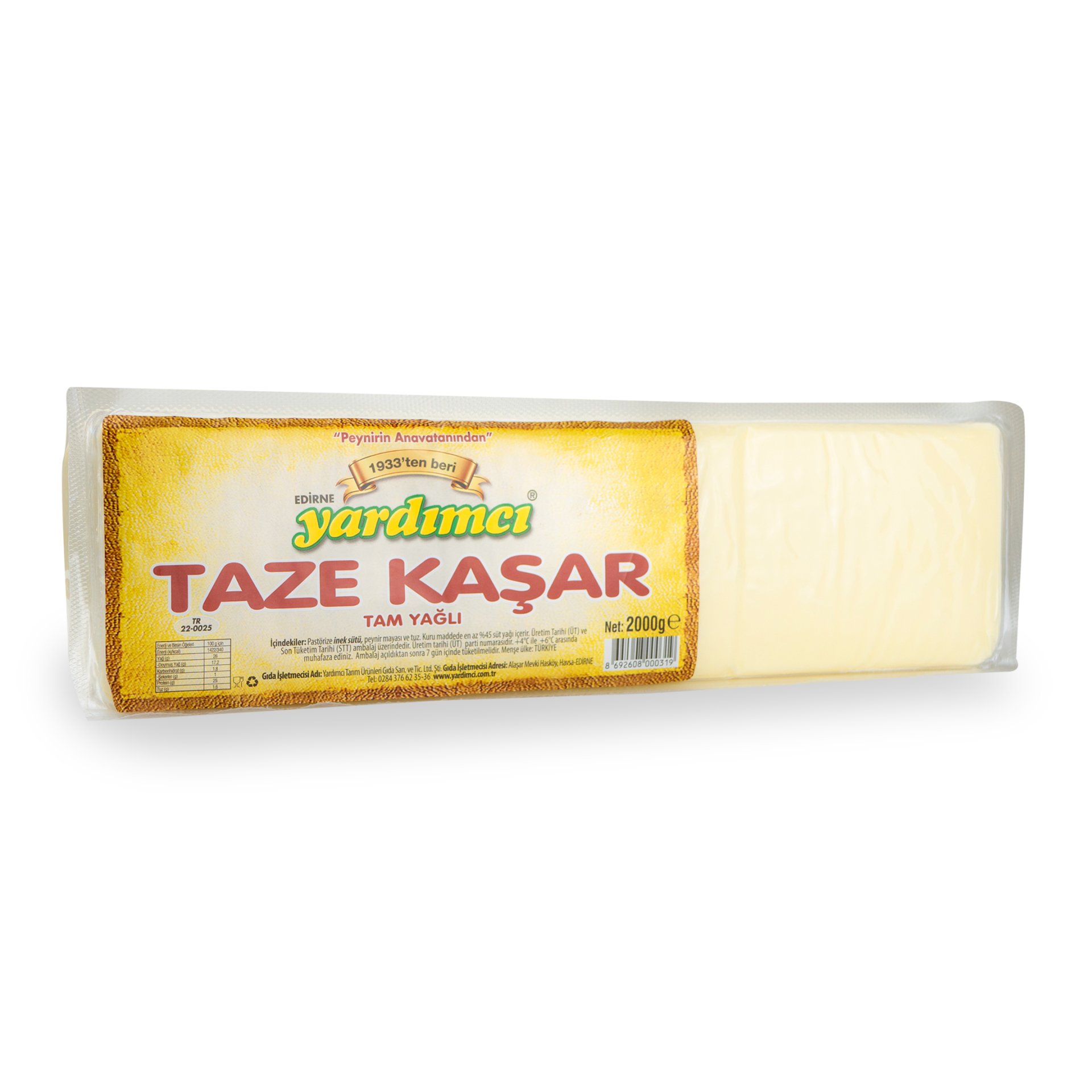 Taze Kaşar (Vakumlu) 2kg