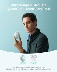 Anker UFO MagGo Kablosuz Şarj Cihazı (3'ü 1 Arada, Katlanabilir Ped) - Yeşil - B25M8