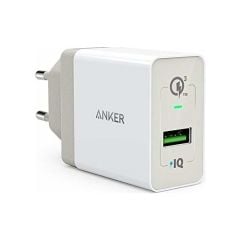 Anker PowerWave 7.5 Kablosuz Hızlı Şarj Cihazı Pad + Qualcomm 3.0 Priz Adaptörü