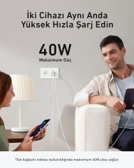 Anker 521 Nano Pro 40W C Şarj Cihazı Beyaz - A2038