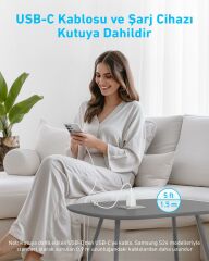 Anker 45W USB-C Şarj Cihazı + C Kablo Beyaz-B2653