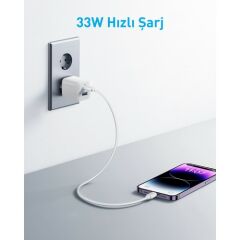 Anker 323 şarj Cihazı (33W) - A2331 - Beyaz