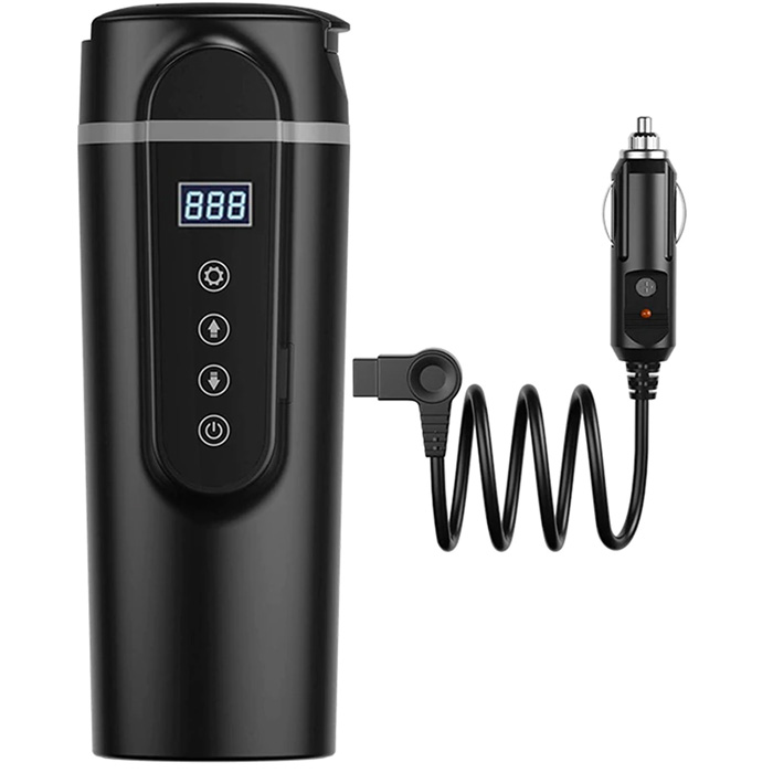 420ml Paslanmaz Çelik Araç İçin 12V-24V Su Isıtıcı Termos